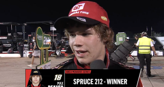 Promo image for Max Reaves’ Victory Lane interview at Salem Speedway